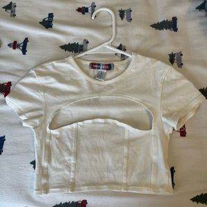 Urban Outfitters Cut Out Cropped Tee
